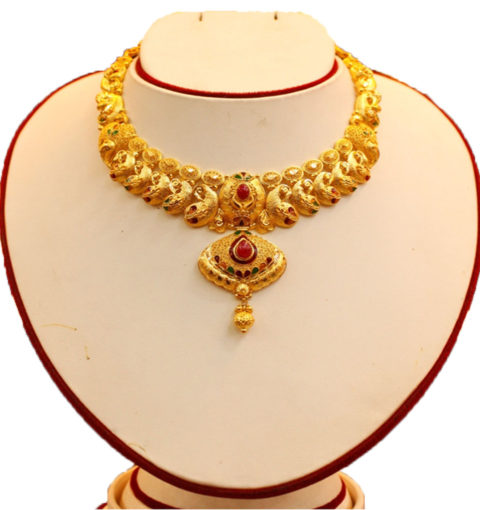 Nepalese bridal gold jewelry.