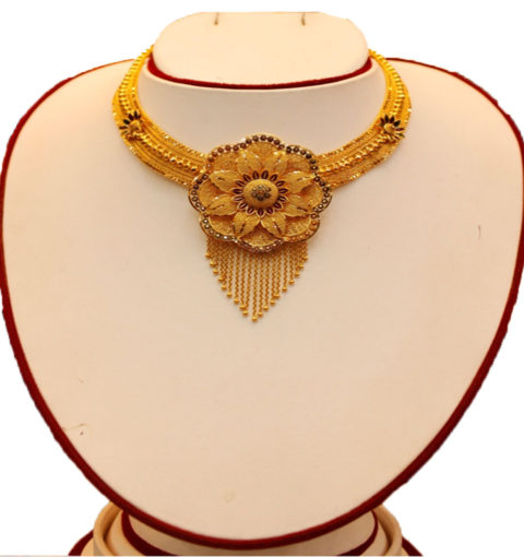 gold necklaces in Nepal.