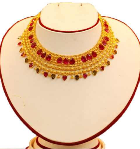 Artistic traditional Nepali bridal jewelllery.