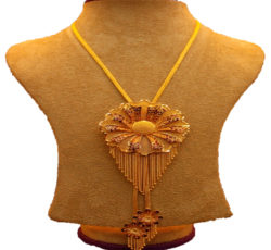 handmade gold necklace .