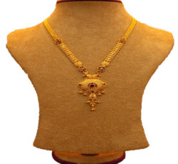 handmade long gold necklace