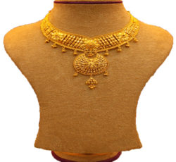 Nepali bridal gold necklace.