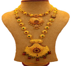 handmade gold necklace.