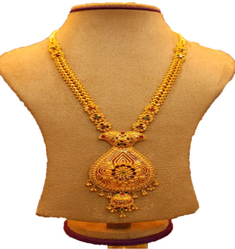 Nepali handmade gold necklace.