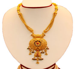 handcrafted long necklace.
