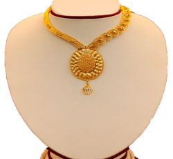 beautiful handmade gold necklace.