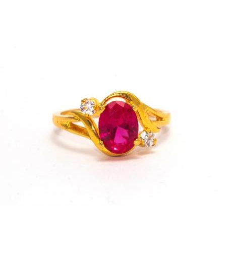 Pink Stone Gold Ring