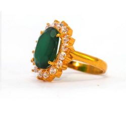 Green Stone Gold Ring