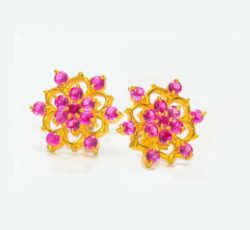 12 beeds gold ring ear ring