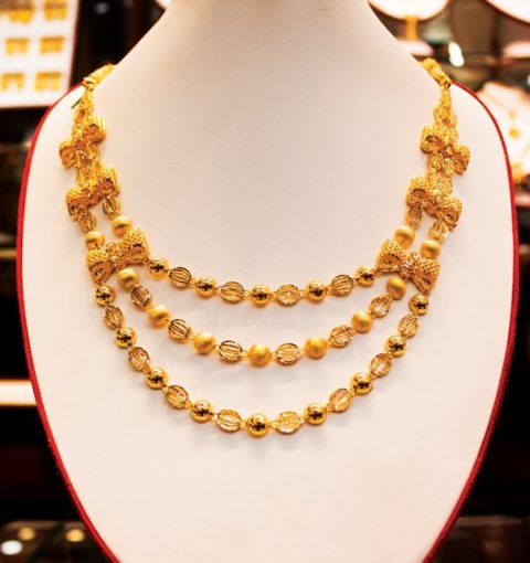 Gold Bead Necklace in Nepal